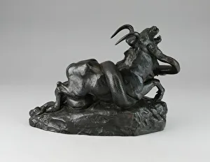 "Un serpente e un Gnu, cast c. 1934 / 35. Creatore: Antoine-Louis Barye".