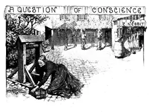 B W Artwork Stampe: A Question of Conscience, 1898. Creator: Unknown