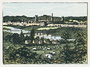 Thames River Landscape Stampe: Reading, c1910