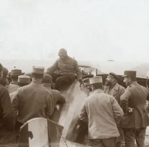 First World War Flight Stampe: Returning from a mission, c1914-c1918