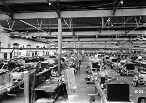 Vintage Car Manufacturing Stampe: Rolls-Royce Silver Ghosts under construction, Derby, c1912