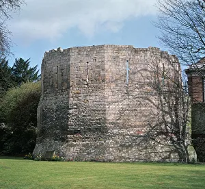 Yorkshire Historical Sites Stampe: A Roman multangular tower, 3rd century