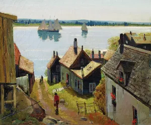 American Landscape Artists Stampe: Rooftops, Gloucester. Creator: Thieme, Anthony (1888-1954)