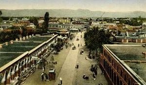 British India Architecture Stampe: Sadder Bazaar, Rawalpindi, c1918-c1939. Creator: Unknown