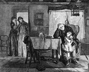 Scena da "Dora" di Tennyson, di A. H. Burr, 1864. Creatore: W Thomas. Scena da "Dora" di Tennyson, di A. H. Burr, 1864. Creatore: W Thomas