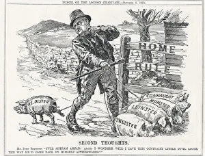 Black And White Cartoons Stampe: Second Thoughts, 1913