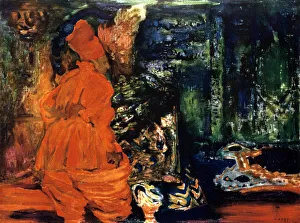 Ballet Stage Design Stampe: The Sectet of the Harem, set design for a ballet, c1913. Artist: Leon Bakst