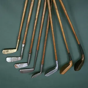 Selezione di putter con facce diverse, c1880-c1930. Artista: J & D Clark.