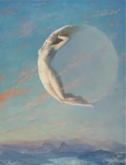 Nude Woman Painting Stampe: Selene