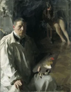 Swedish Fine Art Images Stampe: Self-portrait with Model