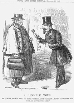 John Bull Cartoon Stampe: A Sensible Move. 1860