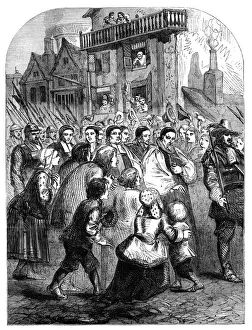 Monochrome Engraving Stampe: The Seven Bishops, c1902