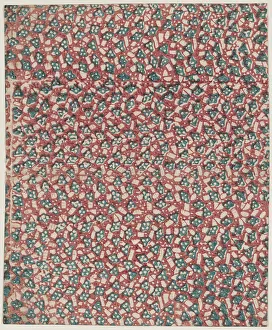 Abstract Pattern Design Stampe: Sheet with overall abstract pattern, 19th century. Creator: Anon