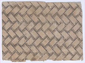 Geometrical Abstract Art Stampe: Sheet with an overall geometric pattern, 19th century. Creator: Anon