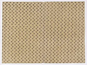 Anonymous Artwork Stampe: Sheet with overall pattern of dots and dashes, 19th century. Creator: Anon