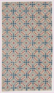 Anonymous Artwork Stampe: Sheet with an overall pattern of dots and squares, 19th century Creator: Anon