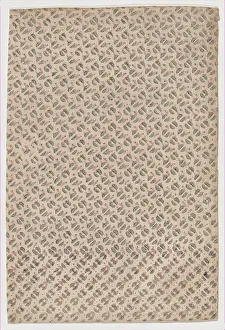 Conceptual Illustration Stampe: Sheet with an overall pattern of semicircles, 19th century. Creator: Anon