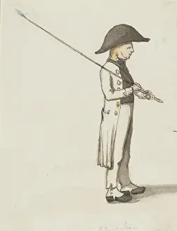 Jakob Dielmann Artwork Stampe: A shepherd with a triangular hat, c1840s. Creator: Jakob Dielmann