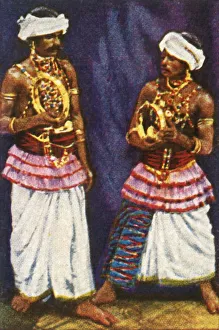 Georg A Jasmatzi Photographer Stampe: Sinhalese devil dancers from Ceylon, c1928. Creator: Unknown