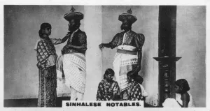 British Raj Images Stampe: Sinhalese notables, Ceylon, c1925