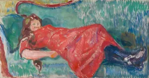 Edvard Munch Norway Stampe: On the Sofa