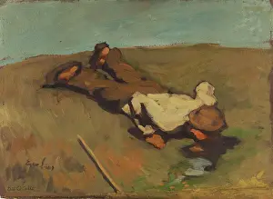 Austrian Fine Art Images Stampe: The Source, 1924. Creator: Egger-Lienz, Albin (1868-1926)