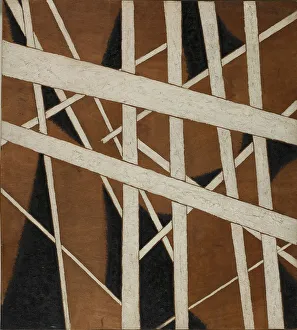 Abstract Art Russia Stampe: Spatial Force Construction, 1921. Creator: Popova, Lyubov Sergeyevna (1889-1924)