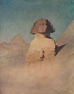 Ancient Egyptian Landscape Stampe: The Sphinx by Moonlight, c1905, (1912). Artist: Walter Frederick Roofe Tyndale