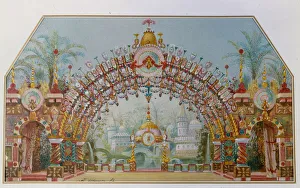 Progetto di scena per il balletto Lo schiaccianoci di P. Čajkovskij, 1892. Autore: Ivanov, Konstantin Matveevich (1859-1916).