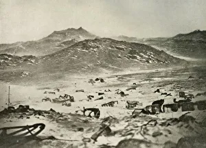 South Pole Exploration History Stampe: The Start of a Blizzard at the Winter Quarters, c1908, (1909)