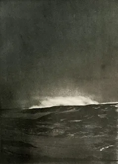 Early 20th Century Exploration History Stampe: A Steam Explosion on Mount Bird, c1908, (1909)