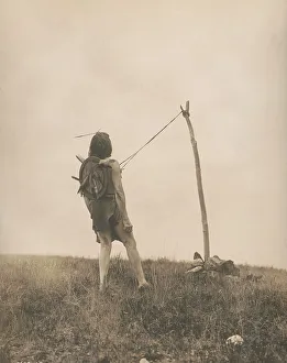 Native American Rituals Stampe: For strength and visions-Apsaroke, c1908. Creator: Edward Sheriff Curtis