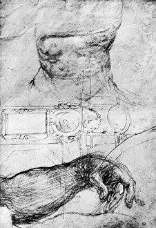 Renaissance Architecture Sketches Stampe: Studies for the ceiling of the Sistine Chapel, Rome, 1913. Artist: Michelangelo Caravaggio