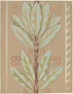 Heritage Art In The USA Stampe: Study for a Border Design, 1890/1897. Creator: Charles Sprague Pearce