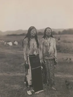 American Indian Heritage Stampe: Sun dance pledgers-Cheyenne, c1910. Creator: Edward Sheriff Curtis