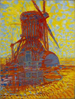 Windmill Landscape Stampe: Mill in Sunlight, 1908