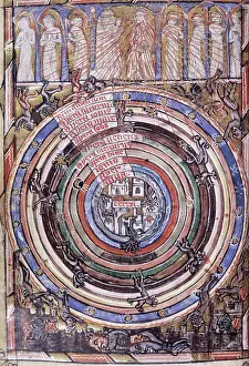 Concentric Circle Design Stampe: Table of the Spheres between Heaven and Hell