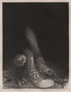 The Temptation Of St Anthony Stampe: The Temptation of St. Anthony: Flowers Fall and the Head of a Python Appears, 1896