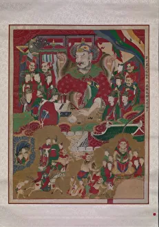 Korean Buddhist Art Stampe: The Tenth King of Hell, 1798. Creator: Unknown