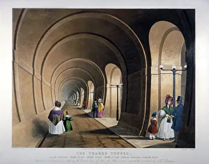 Isambard Kingdom Brunel Engineer Stampe: Thames Tunnel, London, 1835. Artist: John Harris