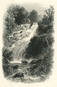 Cassell Petter Galpin Engravings Stampe: Torc Cascade, Killarney, c1870