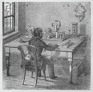American Innovation History Stampe: Transmitting a message, 1894