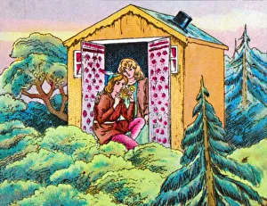 Coloured Lantern Slides Stampe: In the tree tops, c1905