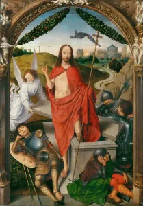 Resurrection Of Christ Stampe: Triptych of The Resurrection (Central panel). Artist: Memling, Hans (1433 / 40-1494)