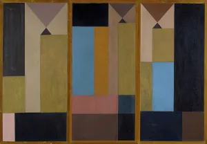 Stampe di 'Triptico. Composizione verticale-orizzontale con triangoli reciproci, c1918. Trovato nella collezione del Kunsthaus Zürich' Belle Arti Stampe: Trittico. Composizione verticale-orizzontale con triangoli reciproci