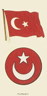 Turkish National Flag Stampe: Turkey, c1935. Creator: Unknown