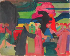 Russian Avant Garde Artists Stampe: Untitled, c1909. Creator: Kandinsky, Wassily Vasilyevich (1866-1944)
