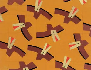 Gouache On Paper Artworks Stampe: Untitled (Textile design no III), c1925. Creator: Frances Hodgkins