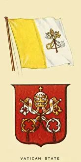 Vatican City Flag Stampe: Vatican State, c1935. Creator: Unknown