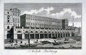 Robert Adam Designs Stampe: View of the Adelphi riverside development, Westminster, London, c1800